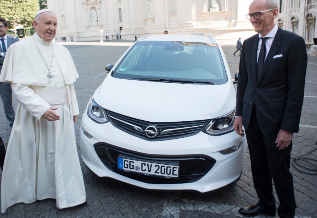 Opel Gives Pope Francis Ampera-e