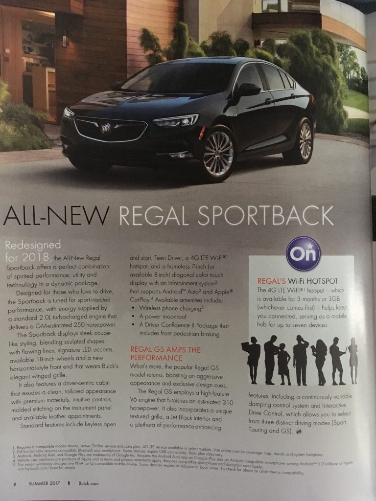 Buick Owner's Magazine Regal GS