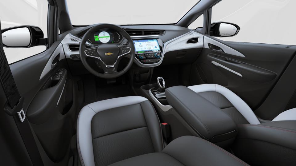 2017 Chevrolet Bolt EV in Dark Galvanized leather interior with Sky Cool Gray accents HO5