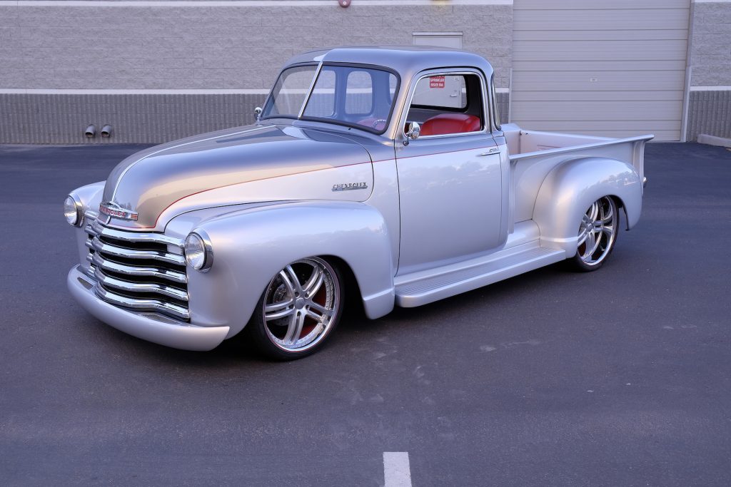 You’d be hard-pressed to find a single part on this 1950 Chevrolet 3100 Custom Pickup that has not been customized. First showcased at the SEMA show, this vehicle sold for $205,700 in Scottsdale, Arizona in 2017. The truck features extensive modifications including an all-new TCI custom chassis with independent front suspension and a 500 horsepower Chevrolet Performance Hot Cam LS3 crate engine with 4L65E automatic transmission. Inside the truck features a reshaped dash and handmade, redesigned bench seat, console, door panels and headliner.