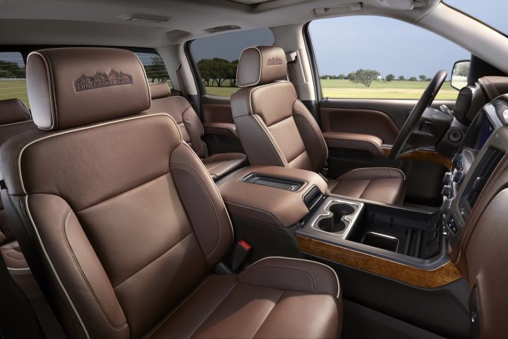 Chevy Silverado High Country interior.