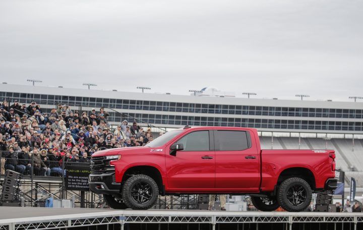 The 2019 Chevy Silverado 1500 during its debut in Texas.