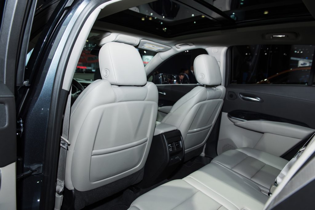 2019 Cadillac XT4 Premium Luxury interior - 2018 New York Auto Show live 021 - front seatbacks