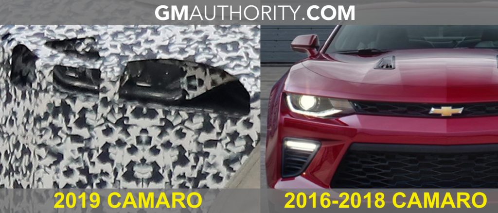 2019 Camaro Spy Shot vs 2017 Camaro - Headlights