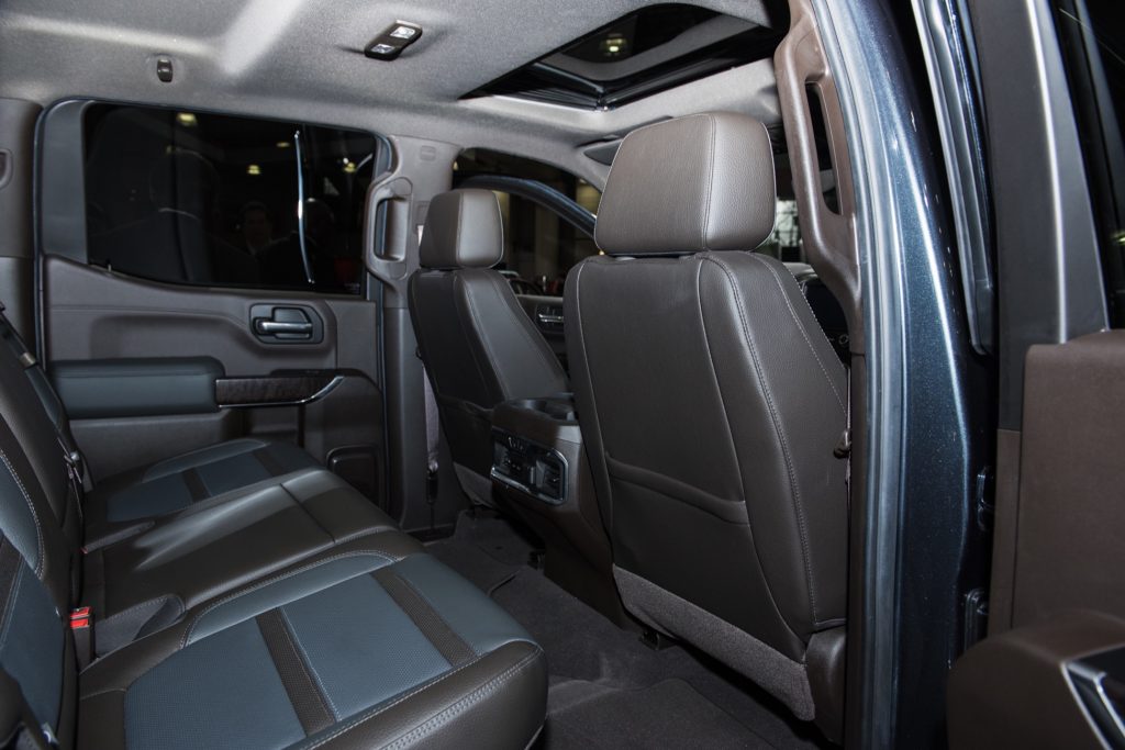 2019 GMC Sierra Denali 1500 interior - 2018 New York Auto Show Live 018 - rear seats