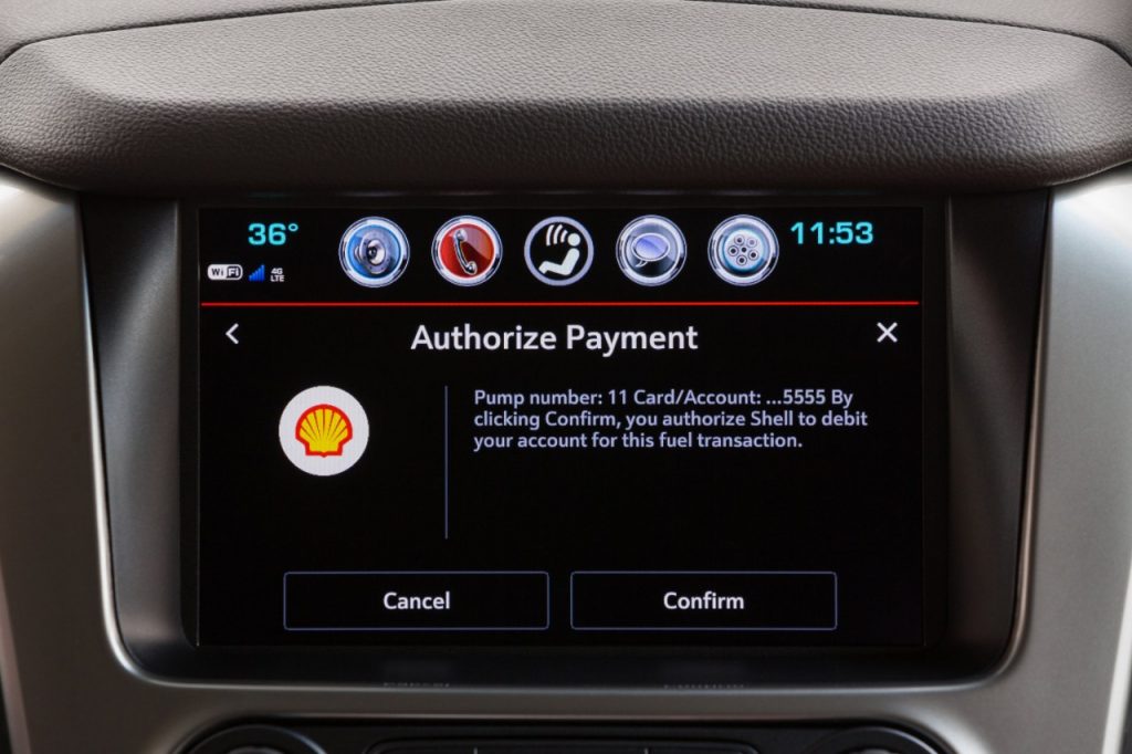 Chevrolet Marketplace Shell in dash payment
