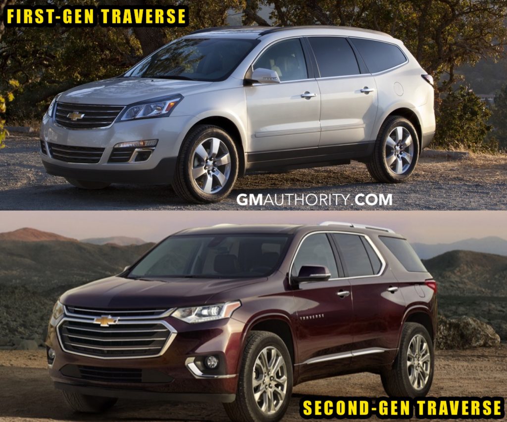2017 Chevrolet Traverse vs 2018 Chevrolet Traverse - Front Three Quarters Angle
