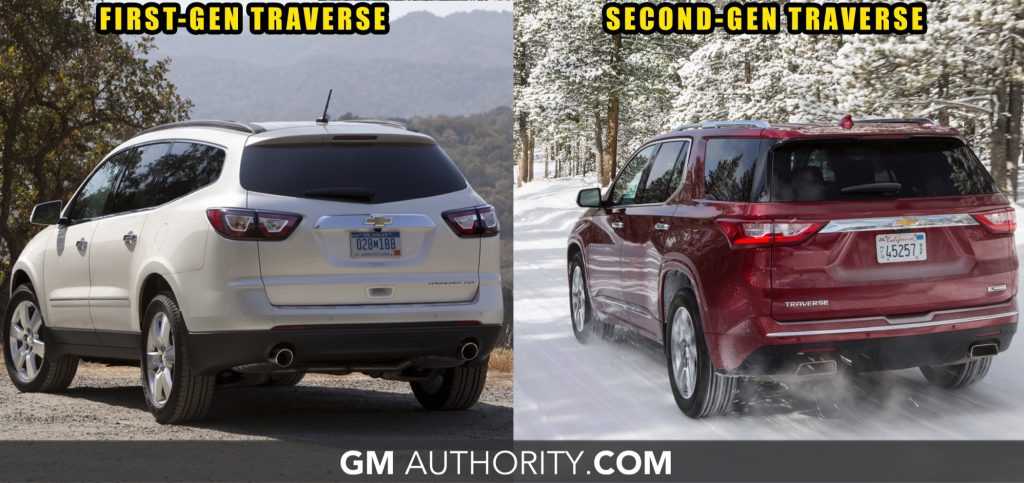 2017 Chevrolet Traverse vs 2018 Chevrolet Traverse - Rear Angle