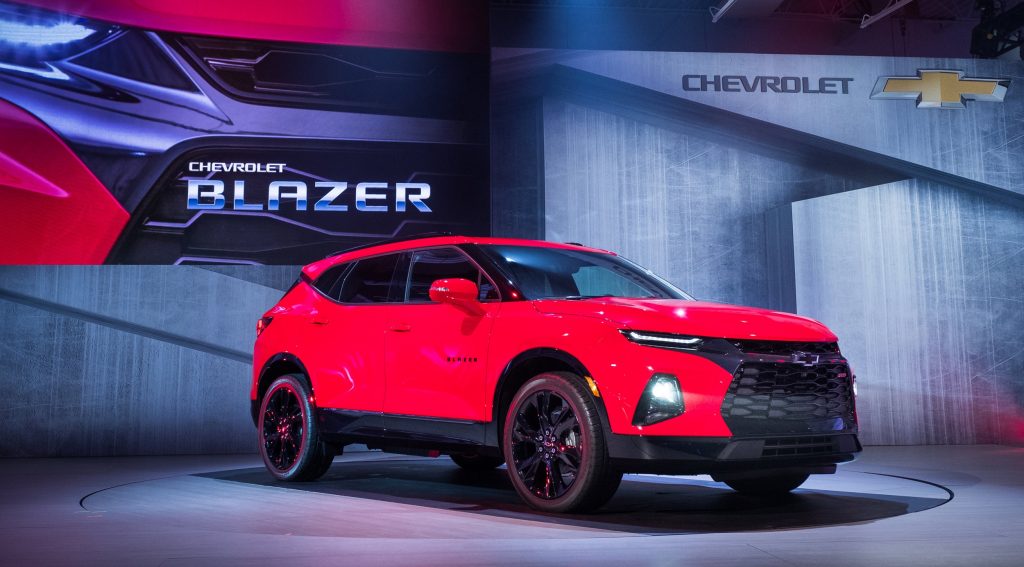 2019 Chevrolet Blazer RS exterior - live reveal 001 by Chevy - front three quarters