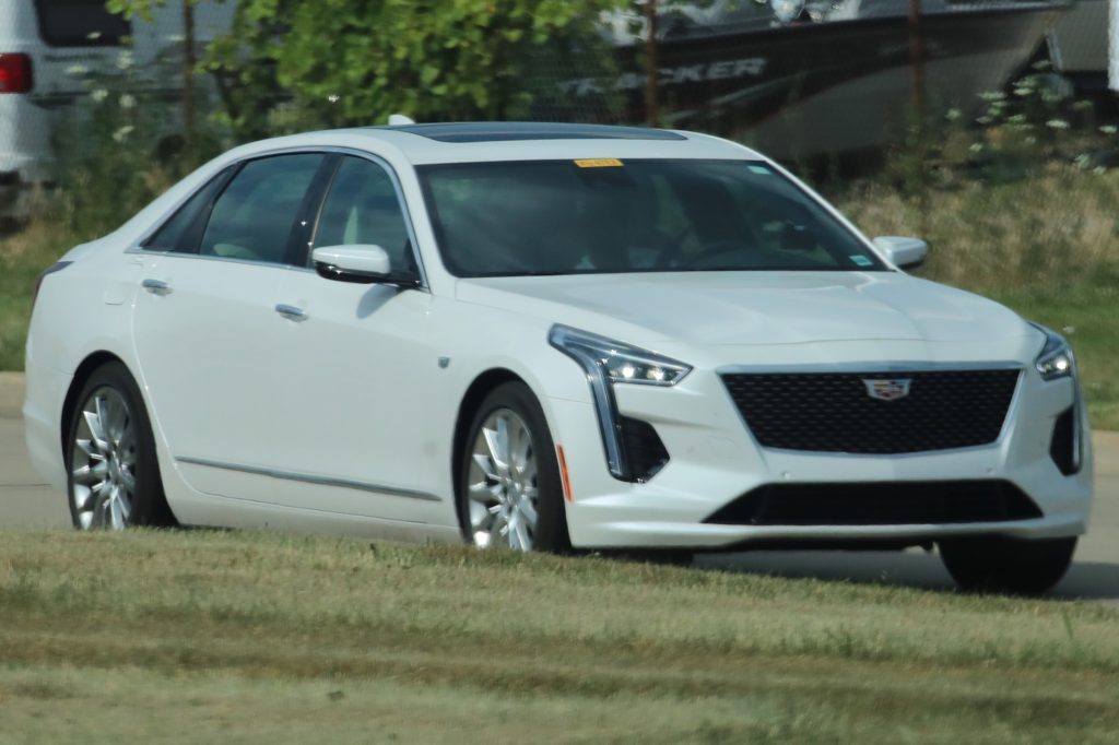 2019 Cadillac CT6 Premium Luxury exterior in Crystal White Tricoat G1W - July 2018 - zoom 001