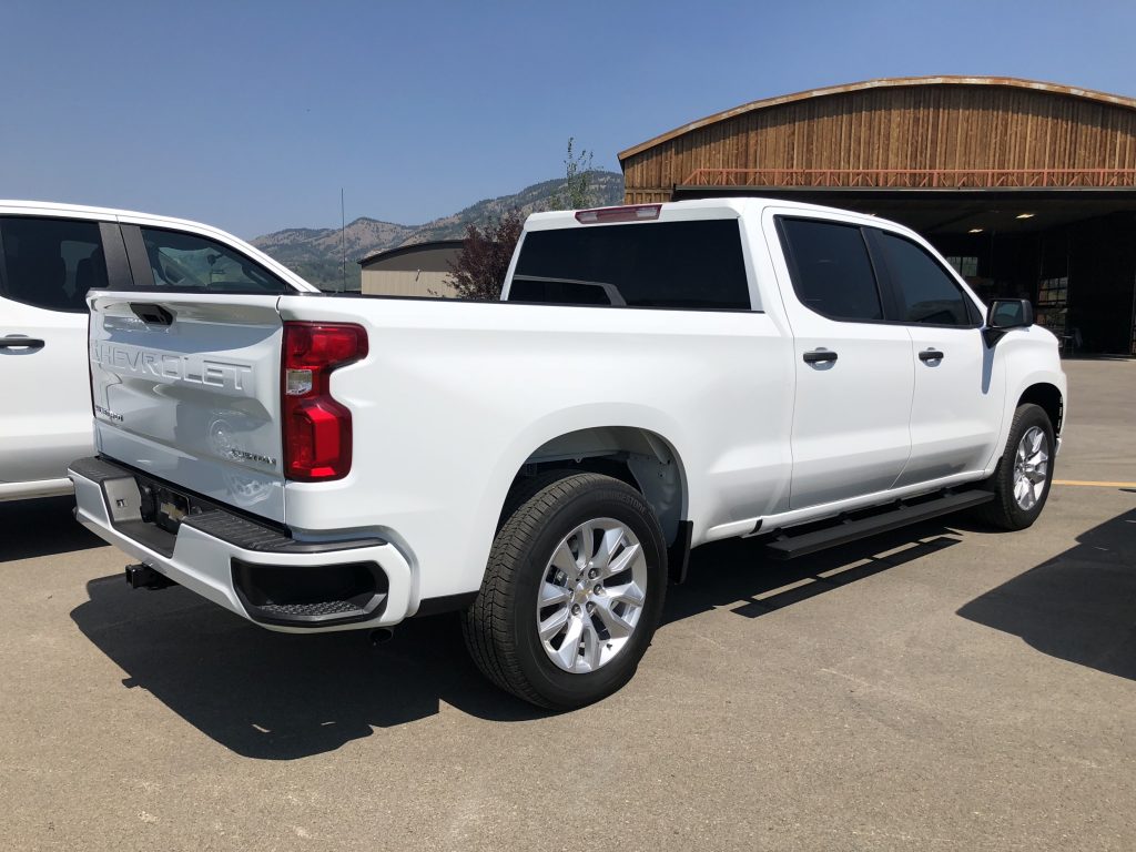 2019 Chevrolet Silverado 1500 Custom Exterior - Wyoming Media Drive - August 2018 004 - rear three quarters