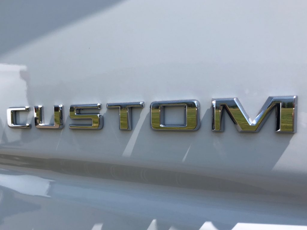 2019 Chevrolet Silverado 1500 Custom Exterior - Wyoming Media Drive - August 2018 018 - Custom bage on front fender