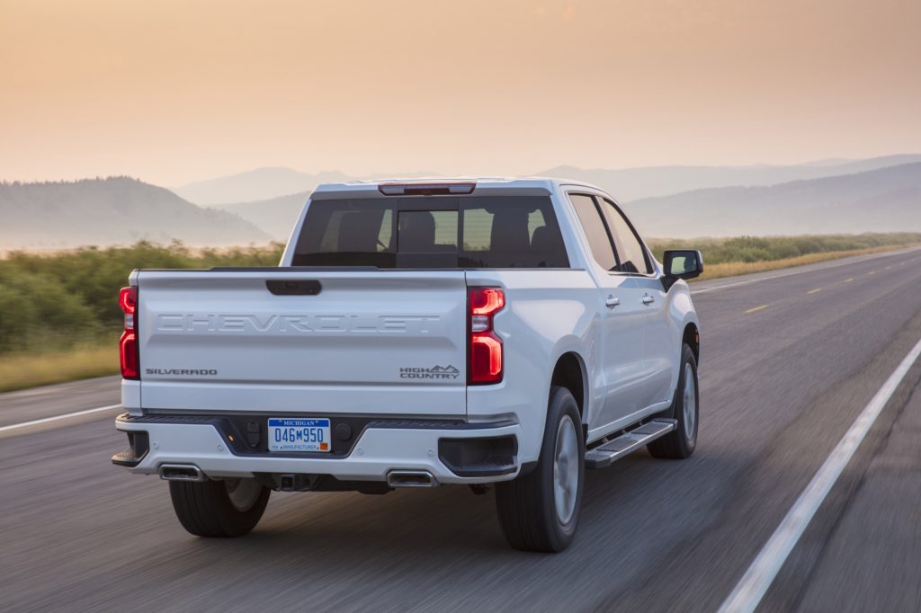 2019 Chevrolet Silverado High Country exterior - August 2018 - Wyoming 005 - rear three quarters