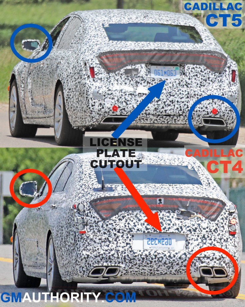 Cadillac CT5 vs Cadillac CT4 Spy Shots - Rear