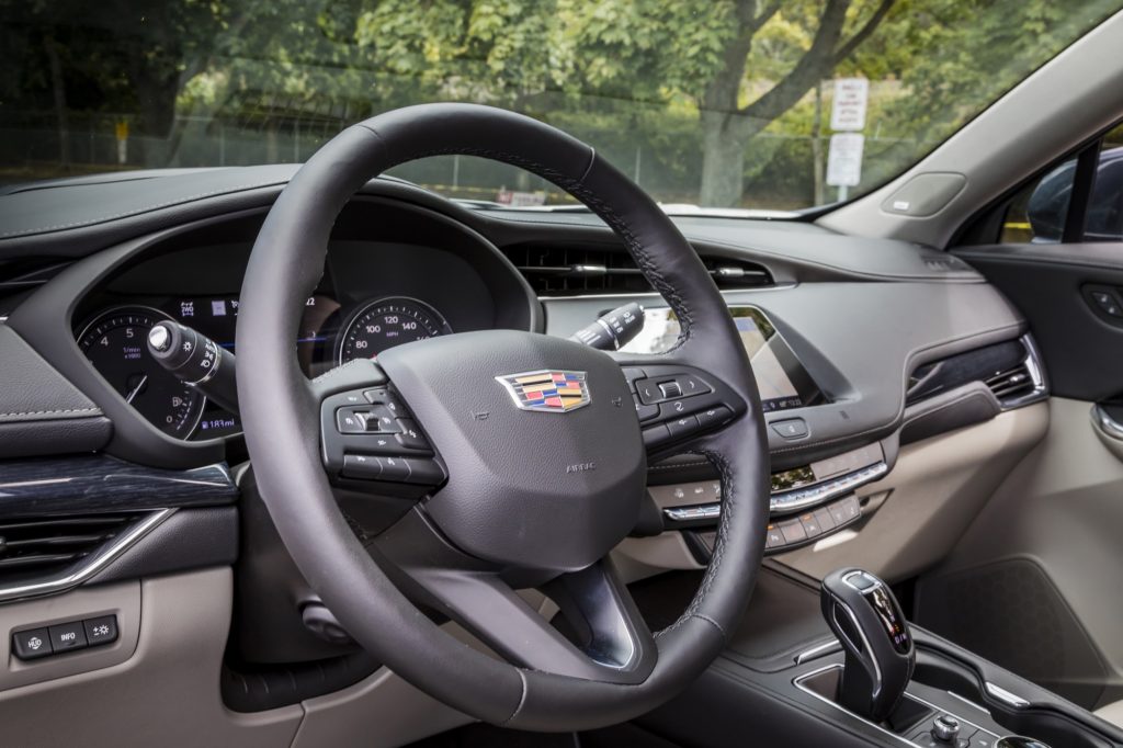 2019 Cadillac XT4 Premium Luxury - Interior - Seattle Media Drive - September 2018 005 - steering wheel