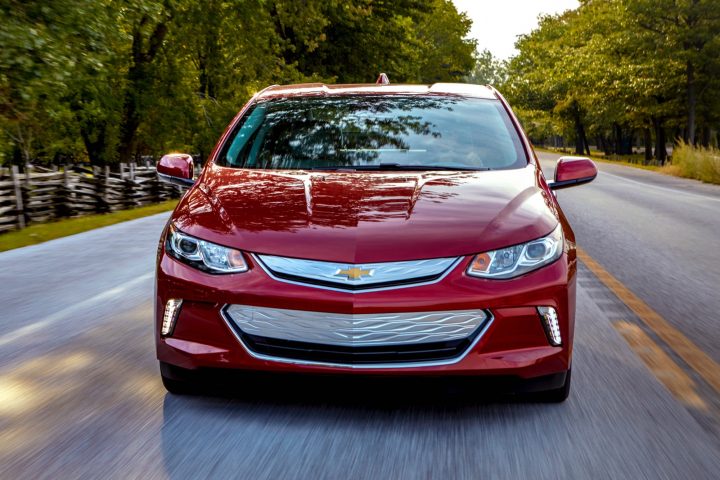 The Chevy Volt, a now-discontinued GM hybrid vehicle.