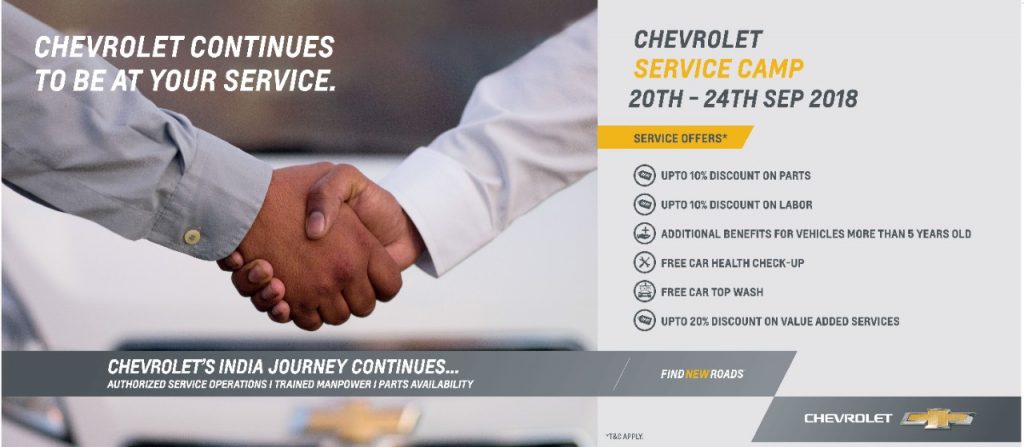 Chevrolet India Service Camp