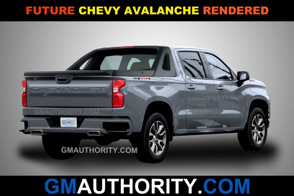Future 2020 Chevrolet Avalanche Rendering - Rear Three Quarters Angle