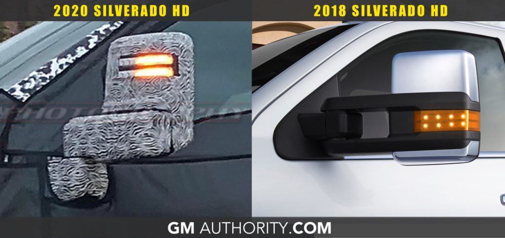 2020 Chevrolet Silverado HD vs 2018 Chevrolet Silverado HD - tow mirrors