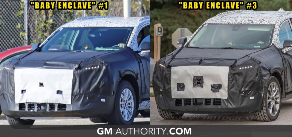 Baby Buick Enclave Spy Shot Comparisons - Front End