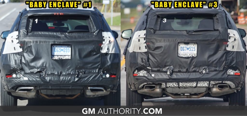 Baby Buick Enclave Spy Shot Comparisons - Rear End
