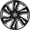 22-inch Black Gloss Wheels with Chrome inserts (SHD)