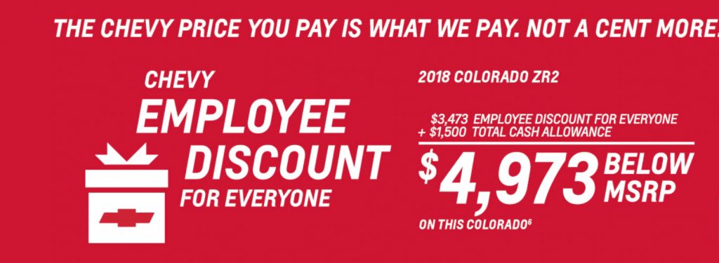2018 Chevrolet Colorado December 2018 Incentive