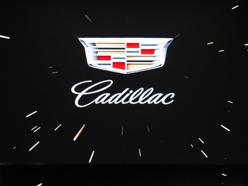 Cadillac logo at 2019 NAIAS
