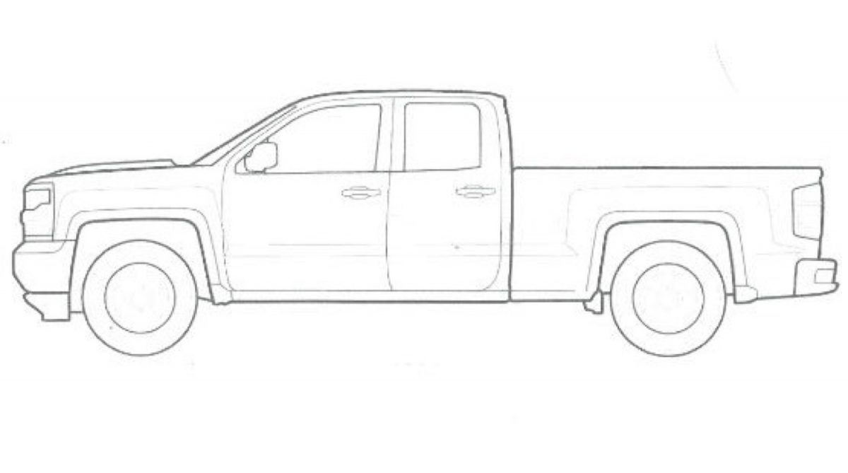 2019 Silverado double cab Coloring Page | GM Authority