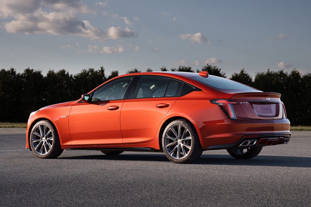 Shown here is the Cadillac CT5-V. The CT5 lineup receives a mid-cycle refresh for the 2025 model year.