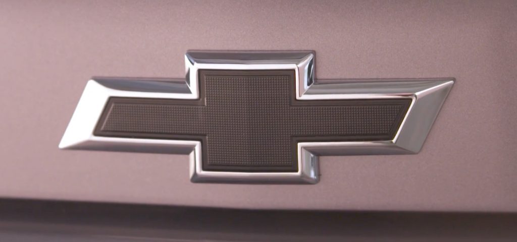 The Chevy Bow Tie logo on a Chevy Camaro.
