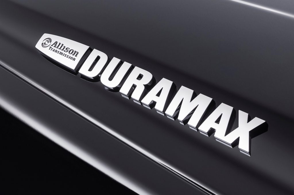 Duramax and Allison Transmission logo on hood of 2019 Chevrolet Silverado 4500HD Medium Duty Truck 002