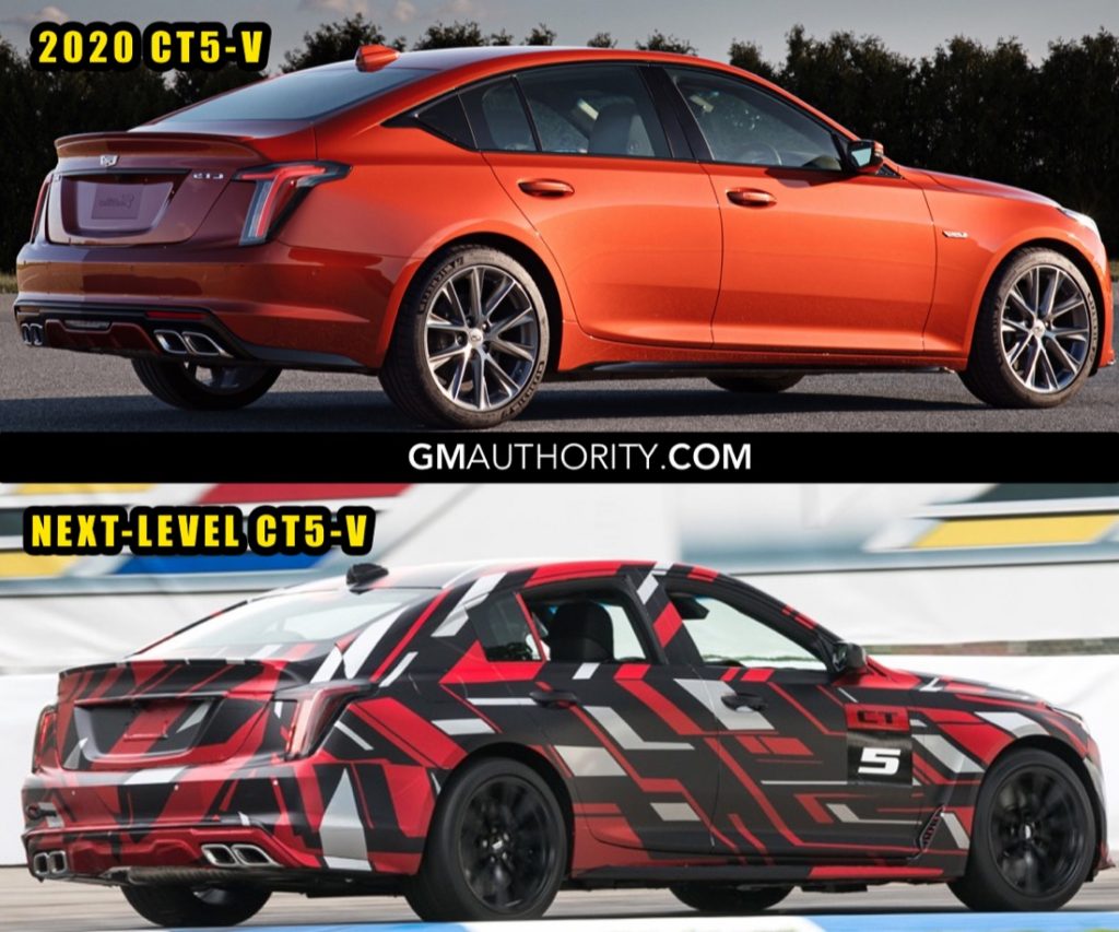 2020 Cadillac CT5-V vs next-level Cadillac CT5-V prototype - Rear Vertical GMA