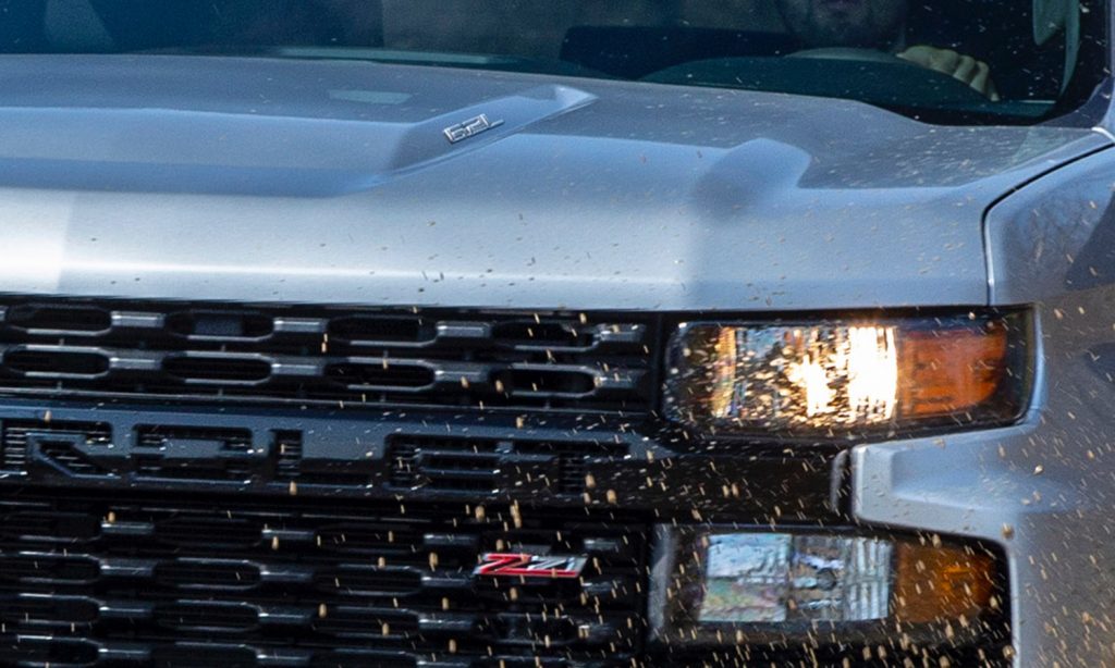 2020 Chevrolet Silverado 1500 - front end with Z71 badge Chevrolet script and 6.2L badge