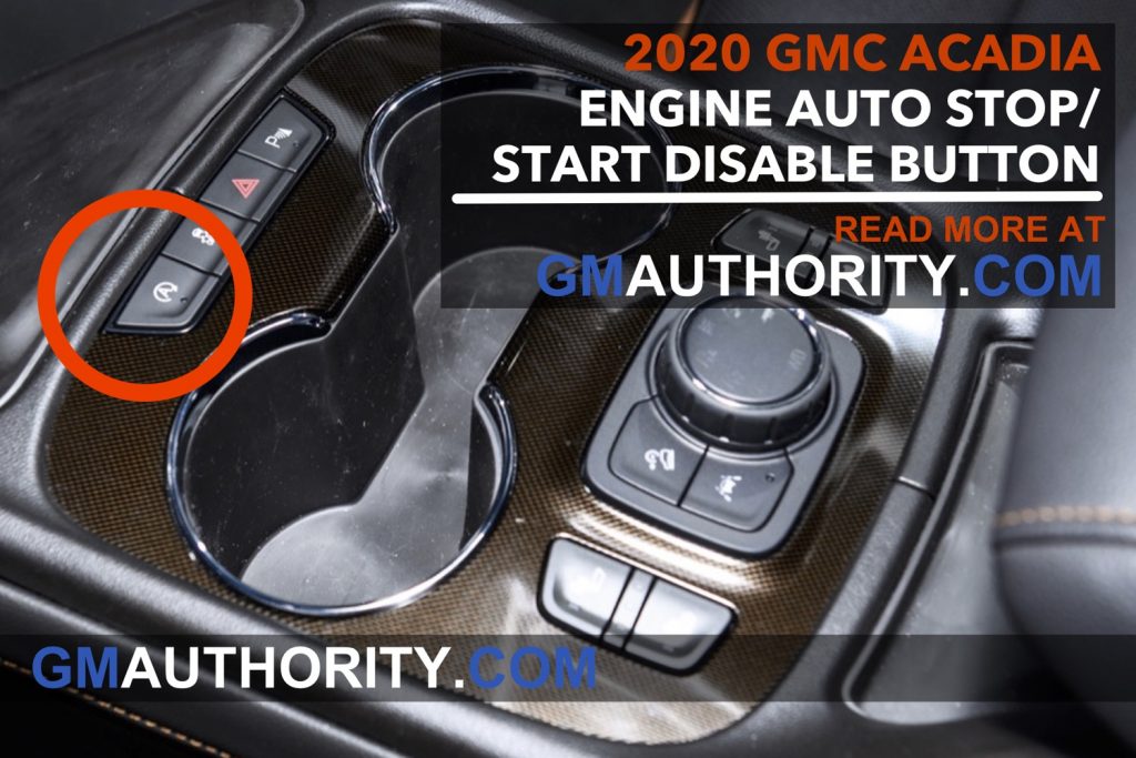 2020 GMC Acadai Engine Auto Stop Start Disable Button