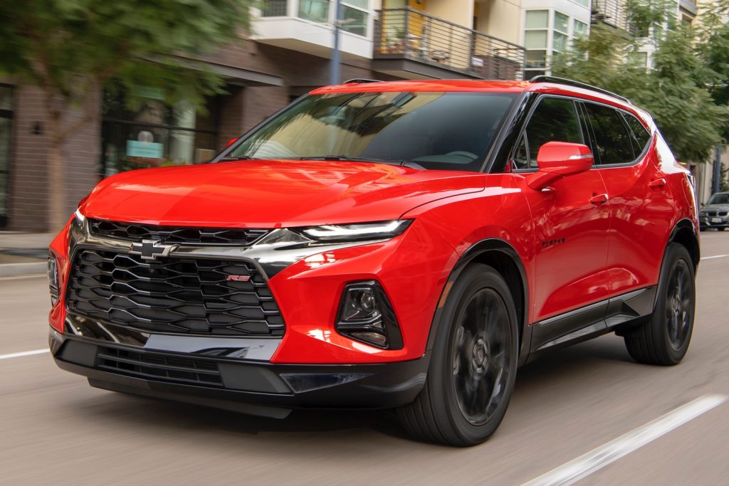 2019 Chevy Blazer crossover is roughly the same size as the Trailblazer SUV, and has almost the same price.