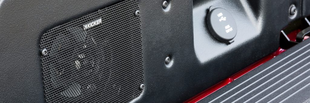 2019 GMC Sierra 1500 MultiPro Tailgate Speaker Kicker 001