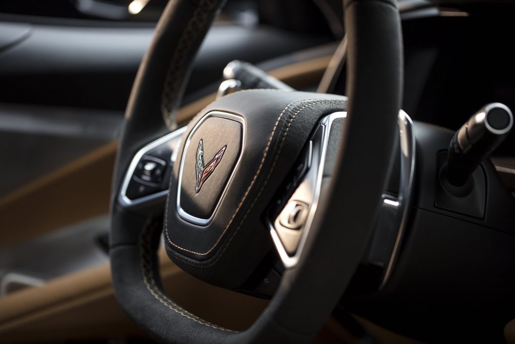 2020 Chevrolet Corvette C8 Stingray Coupe Interior - Natural 008 steering wheel focus