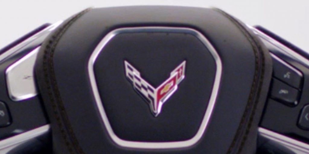 2020 Mid-Engine Chevrolet Corvette C8 Steering Wheel - center logo