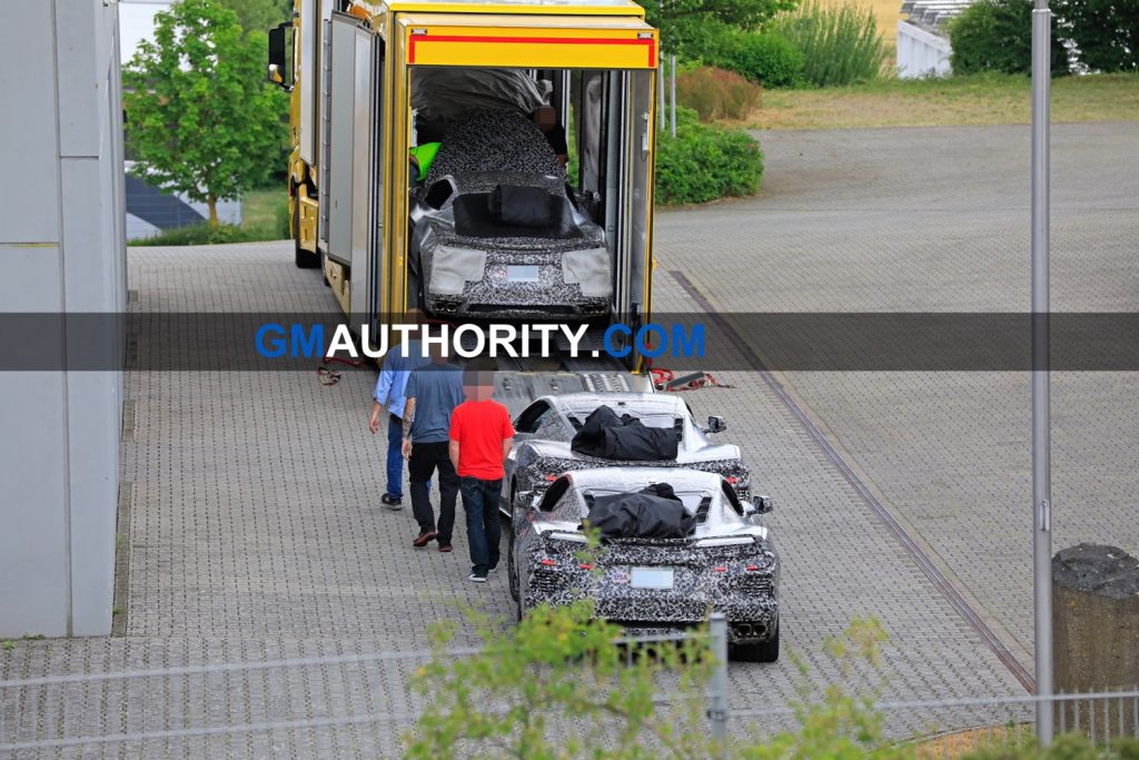Mid Engine 2020 Chevrolet Corvette C8 leaving Nurburgring July 15 2019 002