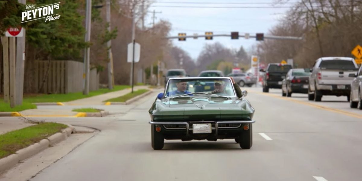 Peyton Manning, Brett Favre Drive Bart Starr’s Corvette Video GM