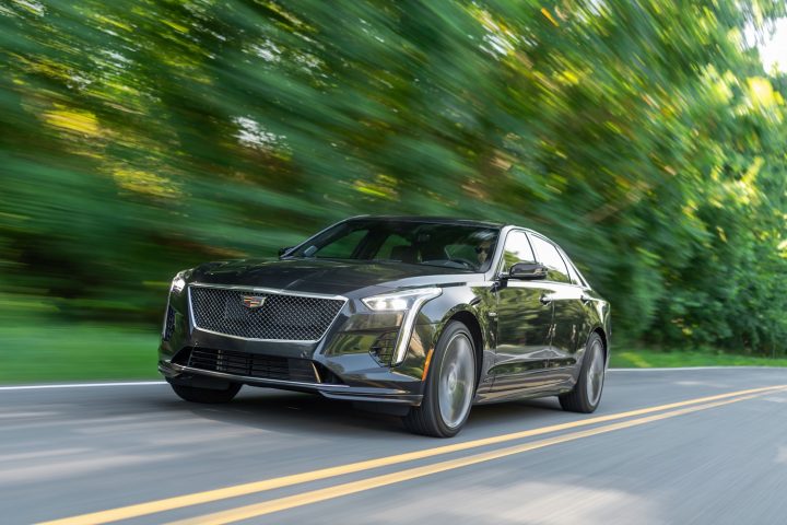 Front-three-quarter view of Cadillac CT6.
