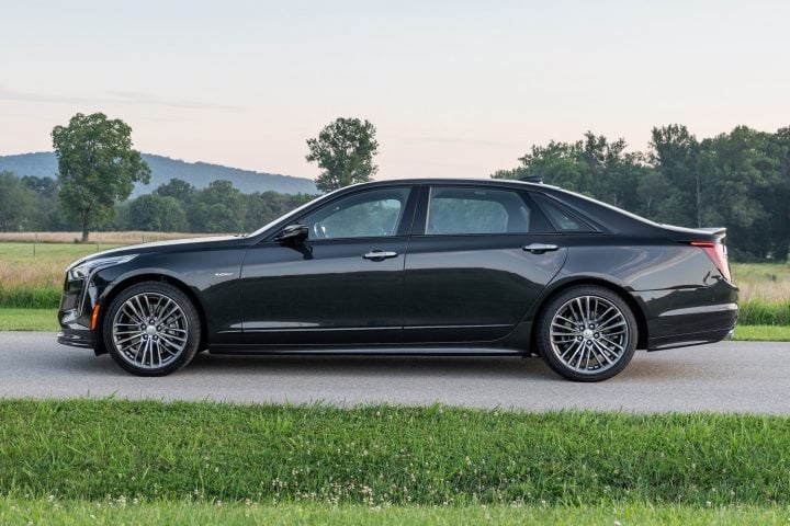 Side profile of the Cadillac CT6-V.