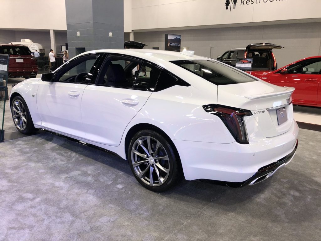 Low-interest financing remains available on the Cadillac CT5, shown here in Sport trim. The CT5 lineup receives a mid-cycle refresh for the 2025 model year.