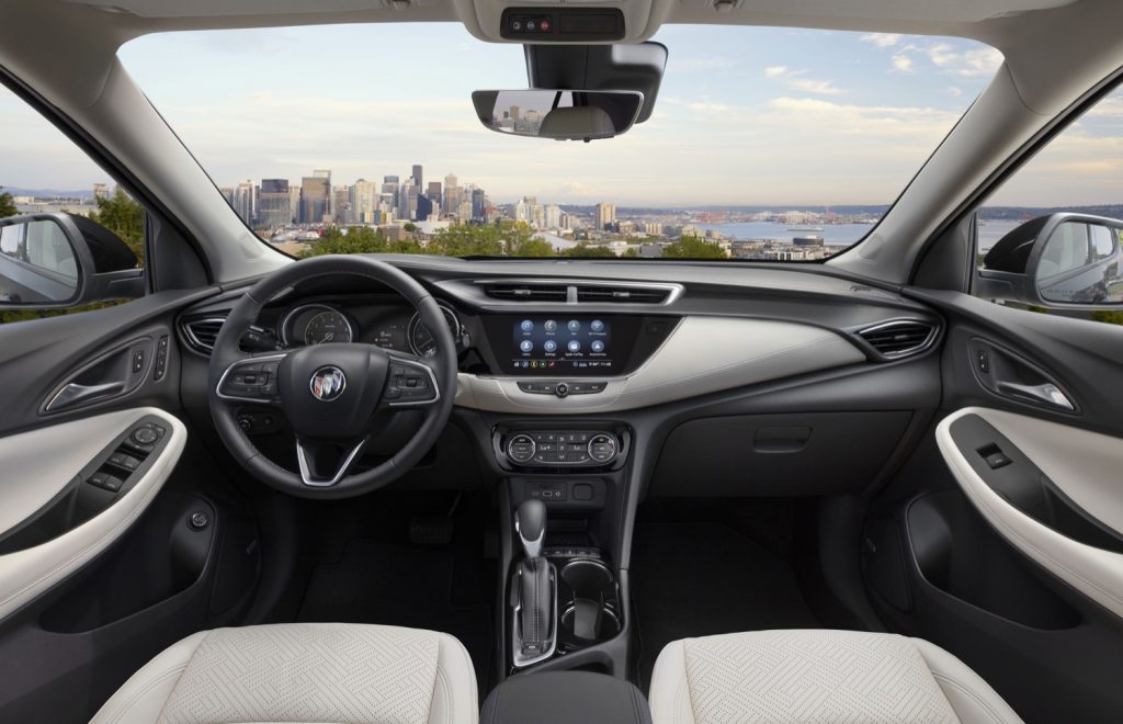 Cockpit view of the Buick Encore GX.