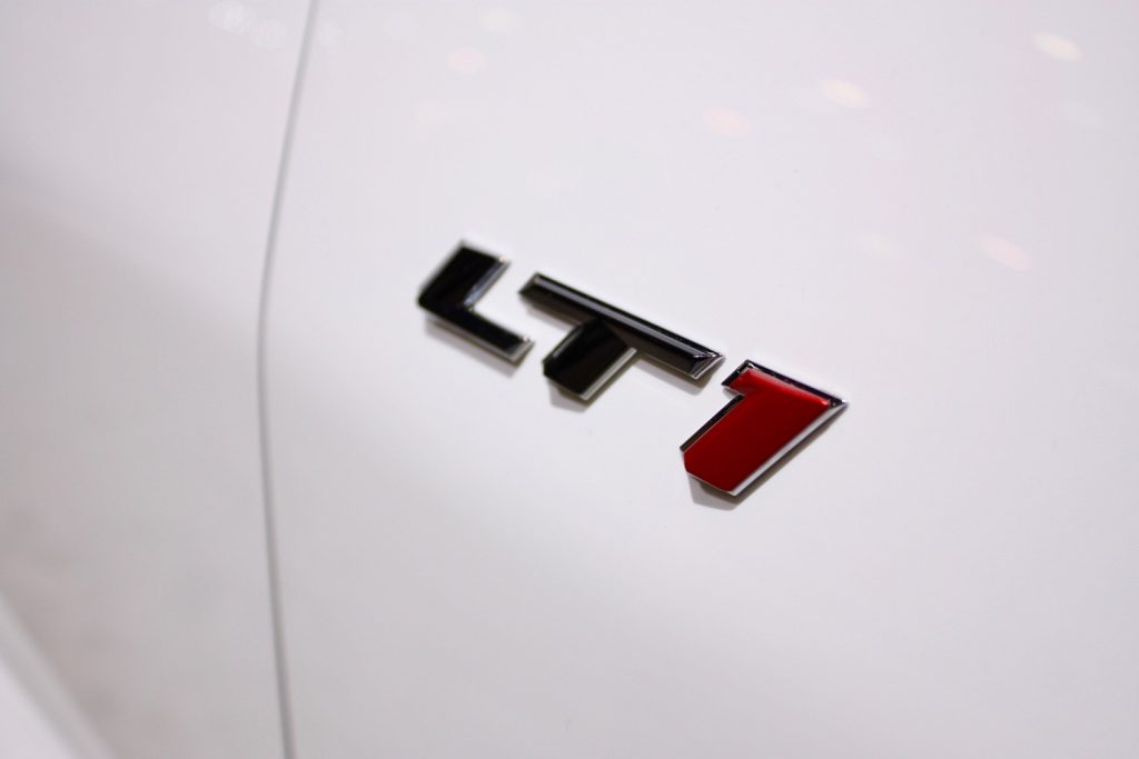 LT1 badge on a Chevy Camaro.