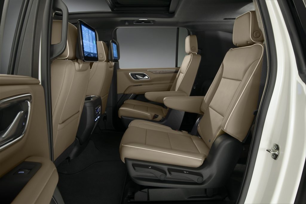 2021 Chevrolet Suburban Tahoe Feature Rear Seat Media Gm Authority