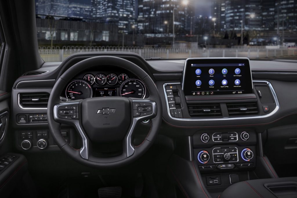Refreshed 2022 Silverado interior will closely resemble that of the 2021 Chevrolet Tahoe and Suburban, pictured