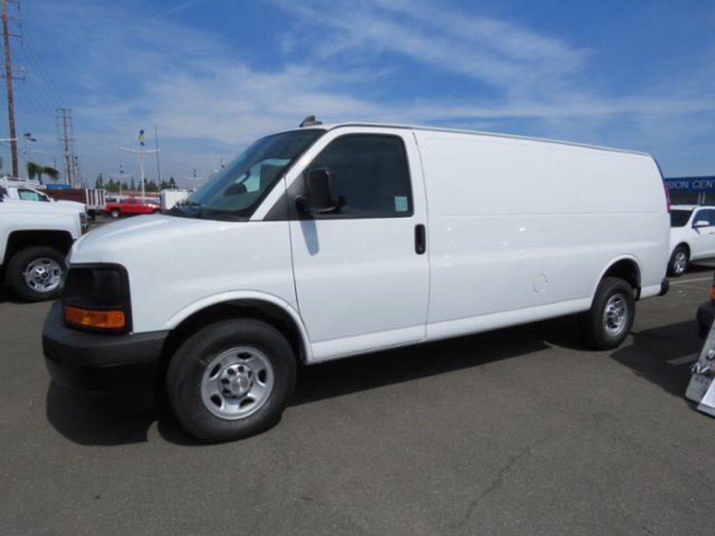 Side view of the Chevy Express.