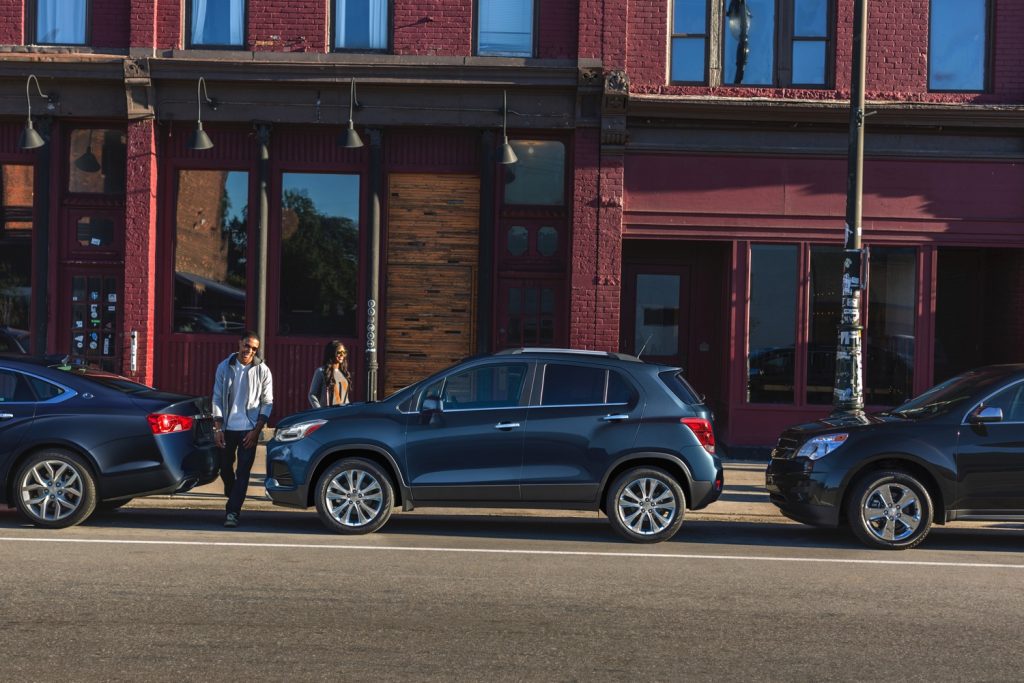 Side profile of 2020 Chevy Trax Premier.